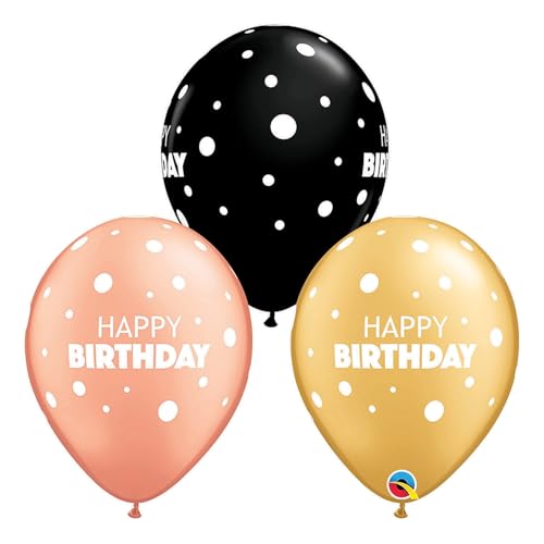 Fun Express Qualatex 50 Stück Happy Birthday Dots 27,9 cm Latexballons von Fun Express