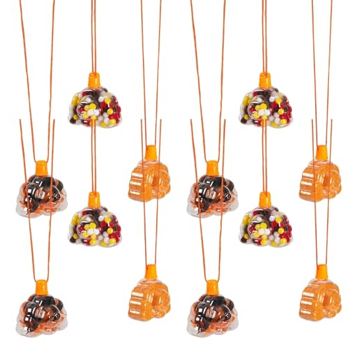 Fun Express Sandkunst-Halsketten mit Kunststoff-Trichtern (7 x 5,1 cm), 12 Sets – bezaubernde Designs, ideal für Thanksgiving-Feiern von Fun Express