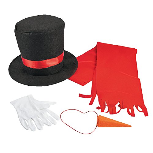 Schneemann-Kostüm-Set für Erwachsene, 5-teiliges Set, Winter-Kostüme von Fun Express