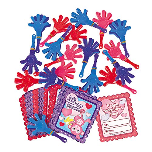 Fun Express - Valentine Hand Clapper Fun Favorsw/Karten zum Valentinstag - Spielzeug - Geräuschmacher - Handklatschen - Valentinstag - 324 Stück von Fun Express