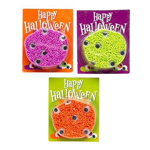 Fun Express Weiche und quetschbare Halloween-Handouts aus Schaumstoff, 9,5 x 11,4 cm, 12 Packungen, verschiedene Farben, perfekt für Partygeschenke, Süßigkeiten-Taschen und Halloween-Events von Fun Express