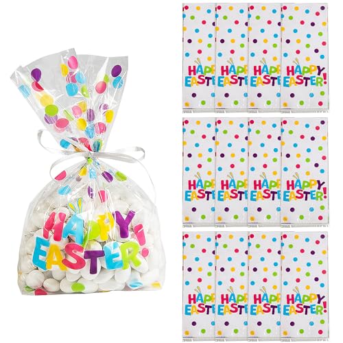 Fun Express Zellophantüten Happy Easter, 12,7 x 29,8 cm, 12 Stück von Fun Express