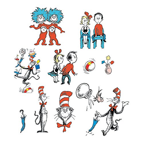 Lebendige Dr. Seuss Pinnwand-Ausschnitte – 5,1 cm – 35,6 cm (13 Stück) – perfekt für Klassenzimmer-Dekorationen, Kinderzimmer und Party-Dekorationen von Fun Express