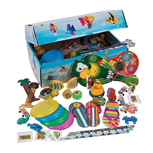 Tropische Schatztruhe Spielzeug-Sortiment (100 Bulk-Spielzeuge) von Fun Express