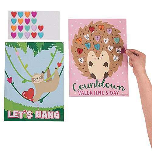 Valentine Cling Countdown-Kalender – Schreibwaren – 18 Stück von Fun Express