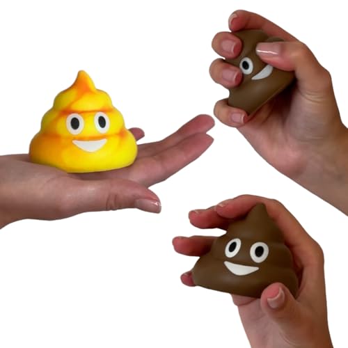 Emoji Haufen Antistressball 3 Stück, Normal - Squishy - Farbwechsel von Fun Funny