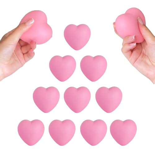 Herz Love Rosa Antistressball, 10 Stück von Fun Funny