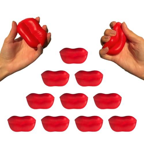 Lippen Antistressball, 10 Stück von Fun Funny