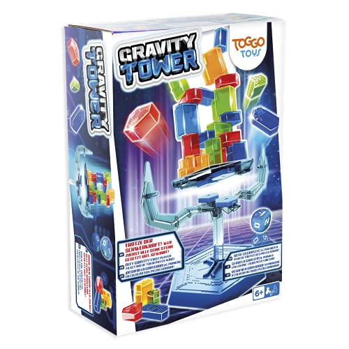 PLAY FUN BY IMC TOYS Gravity Tower von Toggo Toys; auf der wackeligen Basis-Plattform Wird EIN Turm gebaut. Der Gegner: die Schwerkraft; Spielspaß & Lerneffekt; ab 6 Jahren geeignet. von PLAY FUN BY IMC TOYS