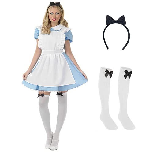 Fun Shack Kostüm Alice, Wunderland Kostüm, Alice Kostüm, Alice Kostüm Damen, Halloween Kostüm Alice - S von Fun Shack