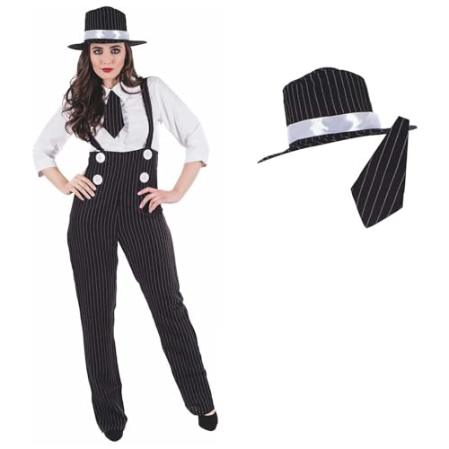 Fun Shack Mafia Kostüm Damen, Mafia Outfit Damen, GangsterBraut Kostüm Damen, Gangster Kostüm Damen, Kostüm Mafia Damen, Kostüm Gangster Damen, Mafia Boss Kostüm Damen, Kostüm GangsterBraut XXL von Fun Shack