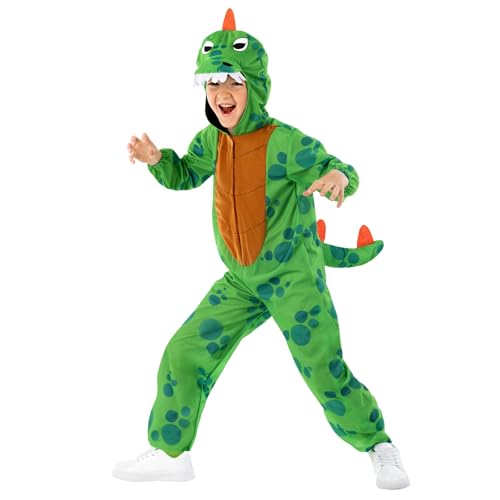 Fun Shack Dino Kostüm Kinder, Dino Kostüm Kinder, Kostüm Dino Kinder, Kostüm Kinder Dino, Dino Onesie Kinder, Dino Jumpsuit Kinder, Dino Kostüme für Kinder L von Fun Shack