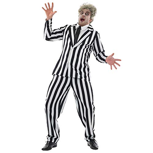 Halloween Kostüm Herren, Herren Outfit Komplett Set, Karneval Kostüm Herren Anzug, Anzug Fasching Herren, Gespenster Kostüm Erwachsene, Anzug Herren Halloween, Halloween Anzug, Film Kostüm L von Fun Shack