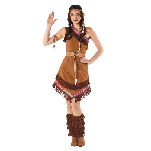 Fun Shack Indianer Kostüm Damen, Indianer Damen Kostüm, Indianer Kleid Damen, Indiana Kostüm Damen, Faschingskostüm Indianer Damen, Damen Indianer Kostüm, Karneval Kostüm Damen Indianer L von Fun Shack