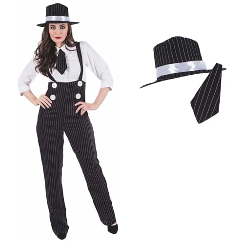 Fun Shack Mafia Kostüm Damen, Mafia Outfit Damen, GangsterBraut Kostüm Damen, Gangster Kostüm Damen, Kostüm Mafia Damen, Kostüm Gangster Damen, Mafia Boss Kostüm Damen, Kostüm GangsterBraut M von Fun Shack