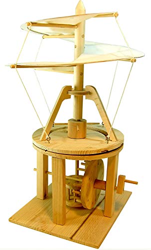 Fun Trading 4118 Holzbausatz Leonardo Da Vinci Helikopter, braun von Fun Trading