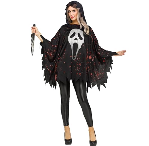 Fun World Glittering Ghost Face Poncho – Erwachsene von Fun World