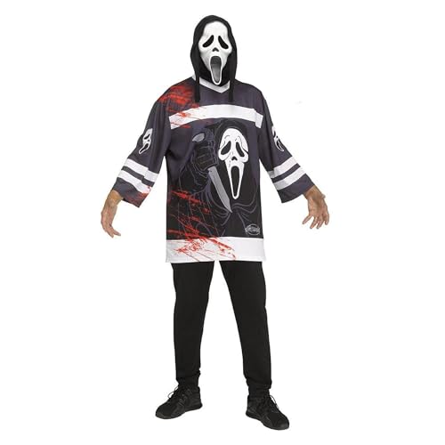 Fun World Ghost Face Lives Scream Hockey Jersey Kostüm und Maske Halloween Standard Herren von Fun World