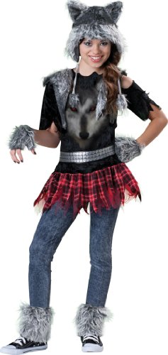 Fun World InCharacter Costumes Tween Wear Wolf Kostüm, Grau/Schwarz/Rot, Größe L von Fun World