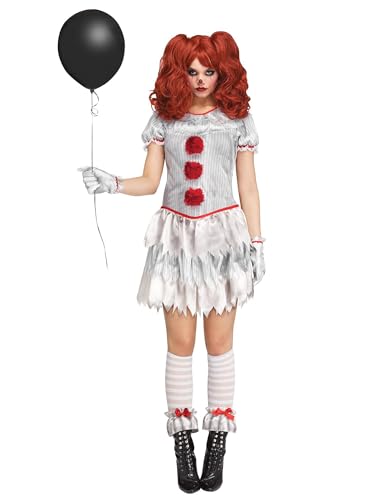 Fun World Penny Vice - Horrorclown Girl Kostüm für Damen - Carnevil - Größe: L - Horror Verkleidung Halloween Karneval & Motto-Party von Fun World