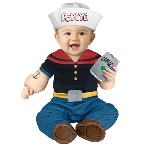 Fun World Popeye-Kostüm für Jungen, 18–24 Monate, mehrfarbig von Fun World