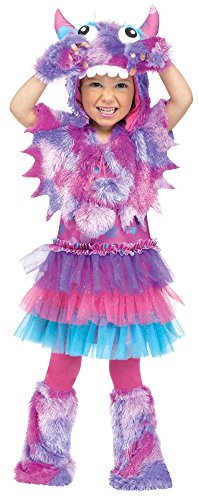 Kuschel-Monster violett Kinderkostüm - Größe: 86-92cm von Fun World