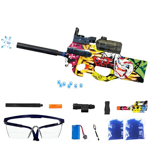 FunBlasters Gelblaster Gun P90 – Automatische elektrische Wasserkugelpistole – 20.000 Bälle und Brillen – Watersoft Leistungsstarkes Gewehr Waffe Gewehr – Erwachsene Gelfire Water Gun von FunBlasters