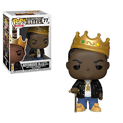 Funko Pop! Vinyl: Rocks: Notorious Big B.I.G. Crown - Biggie - Vinyl-Sammelfigur - Geschenkidee - Offizielle Handelswaren - Spielzeug Für Kinder und Erwachsene - Music Fans - Modellfigur Für Sammler von Funko