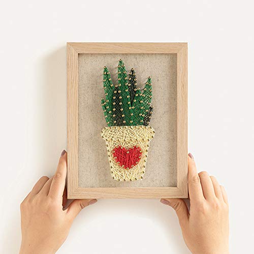 RM Studio DIY String Art Kit mit Zubehör und Rahmen für Kinder, Studenten, Erwachsene, Anfänger, Heimwanddekoration, einzigartiges Geschenk (Aloe) von FunSpace