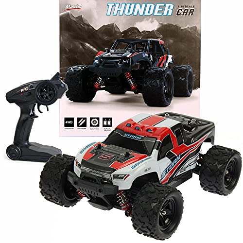 Maximum RC Monster Truck - 4WD Thunder Car 36km/h ferngesteuertes Auto - Ersatzteile (1x Monster Truck/Pick-up Rot) von FunTomia