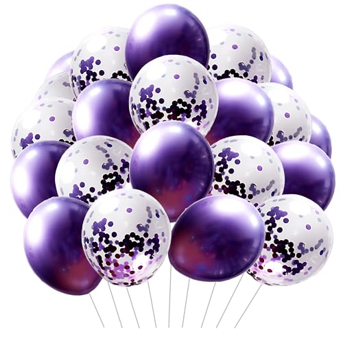 FUNFEST Packung mit 36 Luftballons Lila und Glitzer – 30 cm – hochwertige Dekoration – fliegt mit Helium FUNFEST Packung mit 36 Luftballons Lila und Glitzer – 30 cm – hochwertige Dekoration – fliegt mit Helium von Funfest