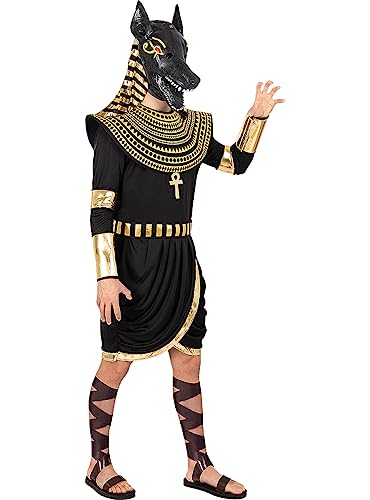 Funidelia | Anubis Kostüm für Herren Ägypten, Pharao, Kulturen, Länder - Kostüm für Erwachsene & Verkleidung für Partys, Karneval & Halloween - Größe L - XL - Schwarz von Funidelia