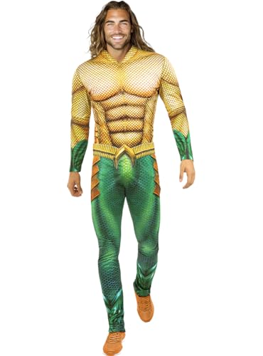 Funidelia | Aquaman Kostüm für Herren Superhelden, DC Comics, Justice League - Kostüm für Erwachsene & Verkleidung für Partys, Karneval & Halloween - Größe M - Gold von Funidelia