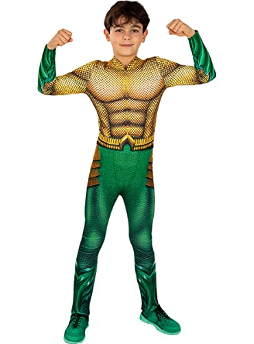 Funidelia | Aquaman Kostüm für Jungen Superhelden, DC Comics, Justice League - Kostüm für Kinder & Verkleidung für Partys, Karneval & Halloween - Größe 3-4 Jahre - Gold von Funidelia