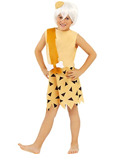 Funidelia | BAMM-BAMM Kostüm - Familie Feuerstein für Jungen The Flintstones, Höhlenmensch - Kostüme für Kinder & Verkleidung für Partys, Karneval & Halloween - Größe 3-4 Jahre - Orange von Funidelia