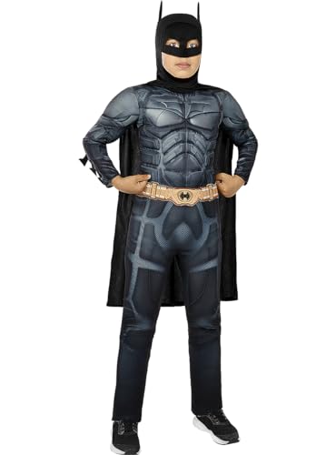 Funidelia | Batman TDK Kostüm deluxe für Jungen The Dark Knight, Superhelden, DC Comics - Kostüme für Kinder & Verkleidung für Partys, Karneval & Halloween - Größe 3-4 Jahre - Schwarz von Funidelia