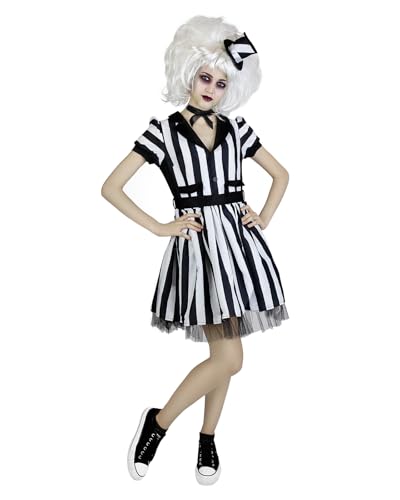 Funidelia Offizielles Beetlejuice Kostüm für Damen mit Gürtel, Perücke und Hut, Tim Burton Verkleidung für Erwachsene, Karneval, Halloween und Party Kostüme - Größe L Funidelia Offizielles Beetlejuice Kostüm für Damen mit Gürtel, Perücke und Hut, Tim Burton Verkleidung für Erwachsene, Karneval, Halloween und Party Kostüme - Größe L von Funidelia