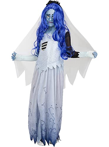 Funidelia | Corpse Bride Kostüm für Mädchen Halloween, Horror, Halloween Bräute - Kostüme für Kinder & Verkleidung für Partys, Karneval & Halloween - Größe 10-12 Jahre - Weiß von Funidelia