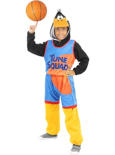 Funidelia | Daffy Duck Space Jam Kostüm - Looney Tunes für Jungen Kostüme für Kinder & Verkleidung für Partys, Karneval & Halloween - Größe 7-9 Jahre - Schwarz von Funidelia