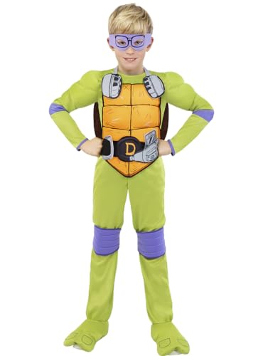 Funidelia | Donatello Kostüm - Teenage Mutant Ninja Turtles für Jungen Ninja Turtles & Zeichentrickfilm - Kostüm für Kinder & Verkleidung für Partys, Karneval & Halloween - Größe 10-12 Jahre von Funidelia