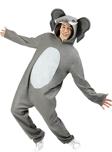 Funidelia | Elefanten Kostüm für Herren und Damen Tiere - Kostüm für Erwachsene & Verkleidung für Partys, Karneval & Halloween - Größe L - XL - Grau/Silber von Funidelia