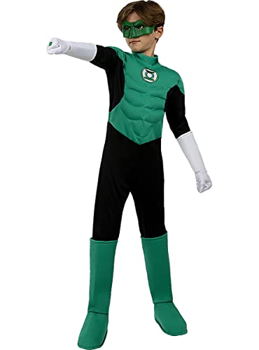Funidelia | Green Lantern Kostüm für Jungen Superhelden, DC Comics, Liga de la Justicia, Green Lantern - Kostüme für Kinder & Verkleidung für Partys, Karneval & Halloween - Größe 10-12 Jahre - Grün von Funidelia