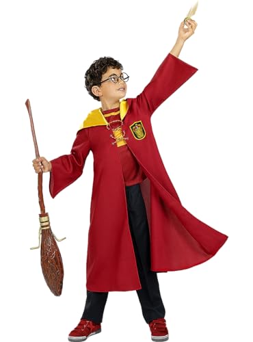 Funidelia | Gryffindor Quidditch Kostüm - Harry Potter für Jungen und Mädchen Zauberer Kostüme für Kinder & Verkleidung für Partys, Karneval & Halloween - Größe 5-6 Jahre - Granatfarben von Funidelia