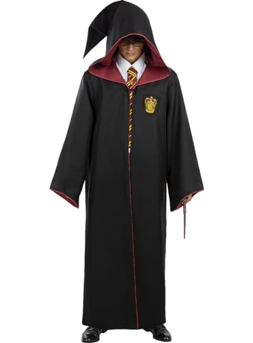 Funidelia | Harry Potter Gryffindor Umhang Replik für Herren & Damen Hogwarts, Zauberer - Kostüme für Erwachsene & Verkleidung für Partys, Karneval & Halloween - Größe XL - Schwarz von Funidelia