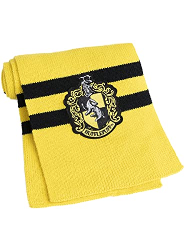 Funidelia | Harry Potter Hufflepuff Schal für Herren und Damen Hogwarts, Zauberer, Film und Serien - Zubehör für Erwachsene, Zubehör für Kostüm - Gelb von Funidelia