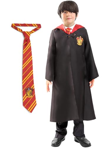 Funidelia | Harry-Potter-Kostüm mit Krawatte - Gryffindor für Jungen und Mädchen Film und Serien & Zauberer - Kostüm für Kinder & Verkleidung für Partys, Karneval & Halloween - Größe 3-4 Jahre von Funidelia