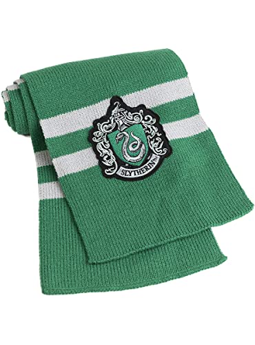 Funidelia | Harry Potter Slytherin Schal 100% OFFIZIELLE für Herren und Damen Hogwarts, Zauberer, Film und Serien, Zubehör für Kostüm - Lustige Kostüme für Deine Partys von Funidelia