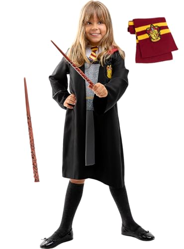 Funidelia | Hermine Granger Kostüm mit Accessoires für Mädchen Gryffindor, Zauberer, Film und Serien, Hogwarts - Kostüm für Kinder & Verkleidung für Partys, Karneval & Halloween - Größe 3-4 Jahre von Funidelia