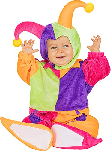 Funidelia | Hofnarren Kostüm für Baby ▶ Clowns, Zirkus, Mittelalterliche - Kostüm für Baby & Verkleidung für Partys, Karneval & Halloween - Größe 0 - 6 Monate - Rot von Funidelia