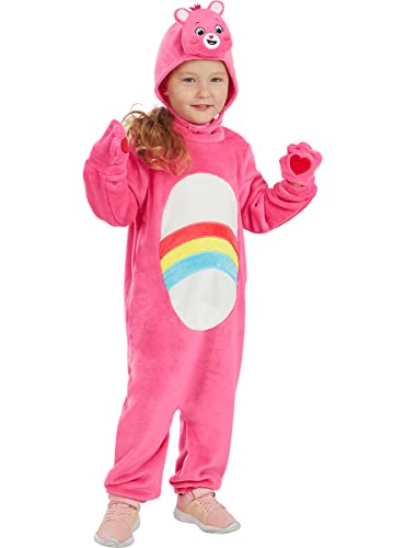 Funidelia | Hurrabärchi Kostüm Glücksbärchis für Jungen und Mädchen Care Bears, Bär - Kostüm für Kinder & Verkleidung für Partys, Karneval & Halloween - Größe 2-3 Jahre - Rosa von Funidelia